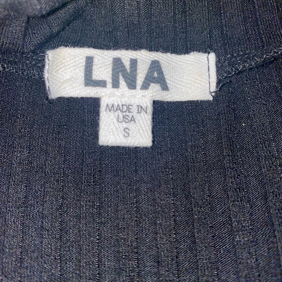 LNA  Lir Rib Black Dress - Picture 4 of 5